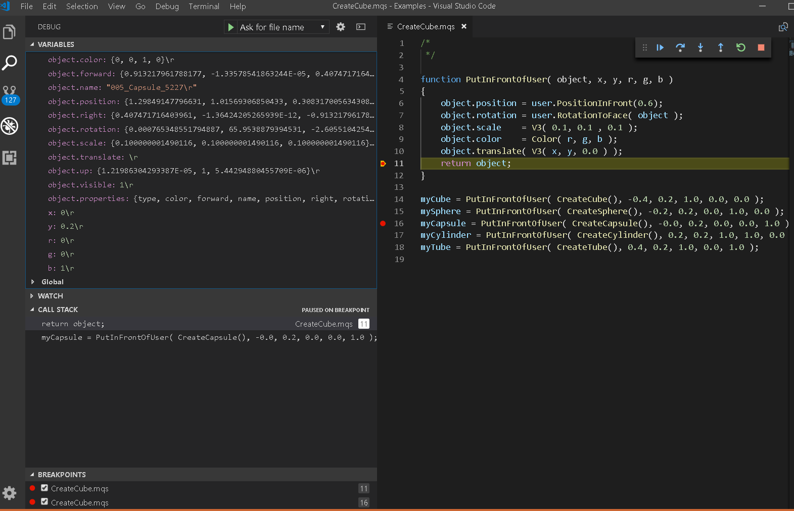Vs code c debugging. Код для передвижения персонажа в Unity 2д Visual Studio code.
